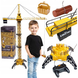 Ogromny Żuraw dźwig budowlany Dla Dzieci 128cm Zdalnie