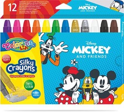 Kredki żelowe, wykręcane, Colorino Kids, Mickey, 12 kolorów
