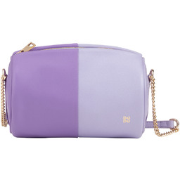 Skórzana damska mała torebka na ramię z łańcuszkiem