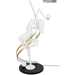 Lampa podłogowa DANCING QUEEN H160cm biały, czarny, złoty