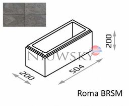 Bloczek murkowy Roma BRSM 50,4/20/20 kolor gagat /