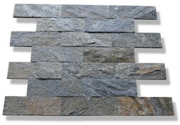 Kamień elewacyjny-dekoracyjny kwarcytowy Deoli Green Brick 10x30
