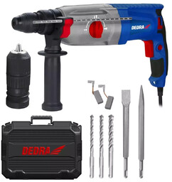 MŁOTOWIERTARKA SDS PLUS QC 1050W,0-980R/MIN,3 FUNK,WALIZKA DEDRA