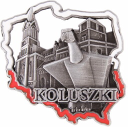 Magnes metalowy kontur Koluszki