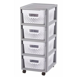 Curver Infinity Regał Ażurowy Biało-Szary 44l