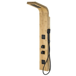 Corsan bambusowy panel prysznicowy z mieszaczem Bao czarny