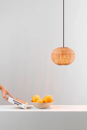 Faro Barcelona Lampa wisząca rattanowa Haka 250