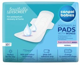 CANPOL BABIES Dyskretne podpaski poporodowe ze skrzydełkami