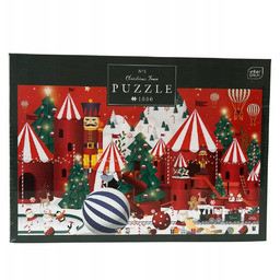 Świąteczne puzzle Inter Druk 1000 el. Zimowa wioska,