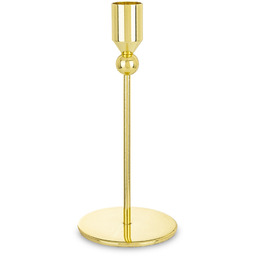 Świecznik metalowy złoty glamour 18x8x8 182809
