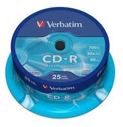 Płyty Verbatim CD-R 700MB 52x Extra Protection -