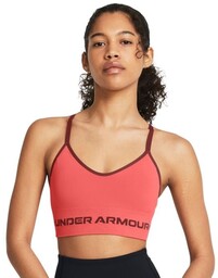 Under Armour Bezszwowy biustonosz sportowy Low Long Pink