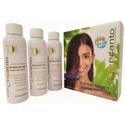 Encanto Brasil Zestaw do keratynowego prostowania włosów 3x100ml