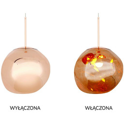 Lampa wisząca FUSION 30 miedziany - akryl