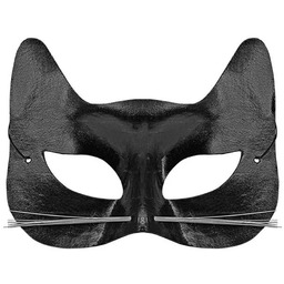 Maska karnawałowa Kot czarny - 1 szt.