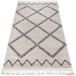 Dywan BERBER ASILA B5970 krem / brąz Frędzle