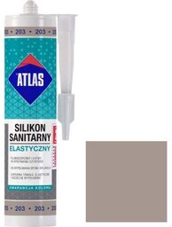 Silikon sanitarny Atlas 203 stalowy 280 ml