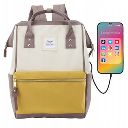 Plecak damski szkolny Himawari na laptopa pojemny kieszenie