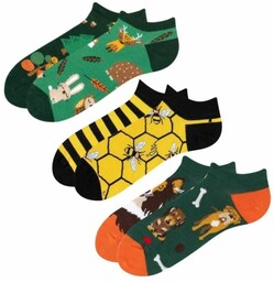 Todo Socks 3PACK ANIMALS RULE! zestaw stopek wzory: