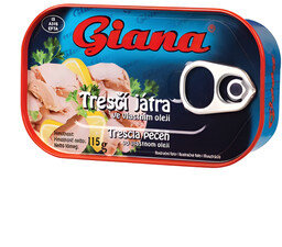 GIANA Wątróbka z dorsza w oleju własnym 12
