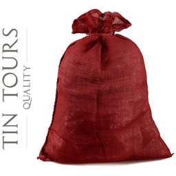 CZERWONY WOREK Z JUTY 60x80 cm