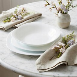 Serwis obiadowy na 12os do zmywarki biały komplet