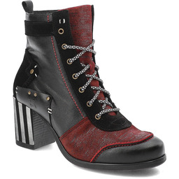 Maciejka Bordowe Botki Eleganckie Buty Na Obcasie