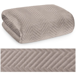 Narzuta 230 x 260 Dekoracyjna Welurowa Sofia Beż