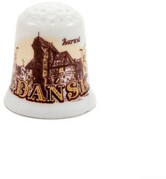 Naparstek ceramiczny Gdańsk Żuraw sepia
