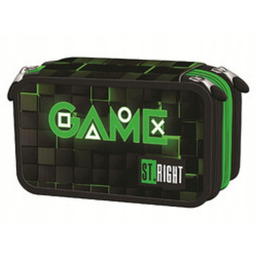 Piórnik Potrój Z Wyposaż Stright PC-05 Green Game