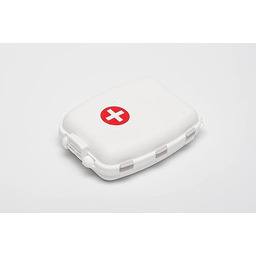 Anplast Uniseks Organizer na Leki, Biały/Czerony, 8x7x3 cm