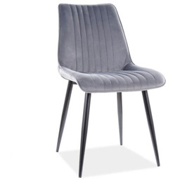 Krzesło szare DC-6093 welur #21 nogi czarne