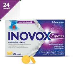 Inovox Express smak miodowo-cytrynowy, 24 pastylki