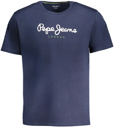 NIEBIESKI T-SHIRT MĘSKI Z KRÓTKIM RĘKAWEM PEPE JEANS