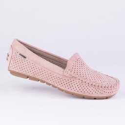 Mokasyny damskie ażurowe GOODIN GD-FL200 zamsz skóra slip-on