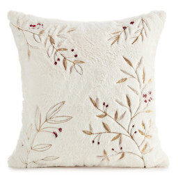 Eurofirany Poszewka świąteczna 45x45 Chp 256A kremowa złota