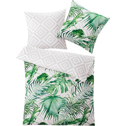 Kleine Wolke Loria pościel, bawełna, zielony, 135 x