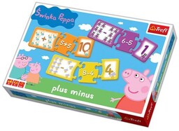 Trefl, Świnka Peppa, układanka edukacyjna Plus Minus