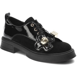 S.Barski Czarne Półbuty Damskie Eleganckie Obuwie