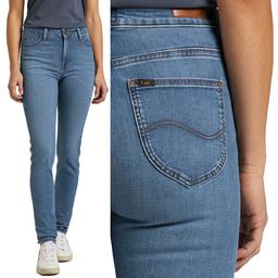Lee SCARLETT HIGH Light Worn WYGODNY DżINS RURKI