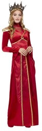 Stroje dla dorosłych, strój czerwona królowa, rozmiar L