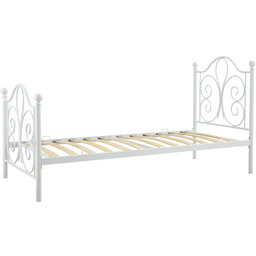 łóżko panama 90 białe metalowe halmar