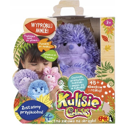 Epee Kulisie Interaktywny, Fioletowy Jeż, Jeżyk, Pluszowa Maskotka