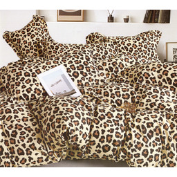 Pościel z satyny bawełnianej dwustronna w panterkę SBA-192