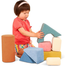 B. toys Tumble-y Towers, sensoryczne klocki konstrukcyjne