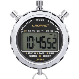 Stoper Laopao XJ203 srebrny, metalowy, wodoodporny, 100 pozycji,
