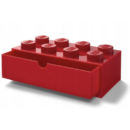 Lego Pojemnik Klocek 8 Szuflada Czerwony Na Biurko.
