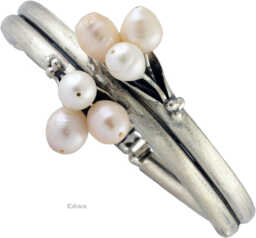 Bransoletka srebrna z perłami