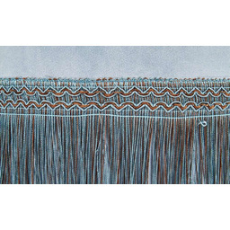 Pufa okrągła tapicerowana niebieska Cosby