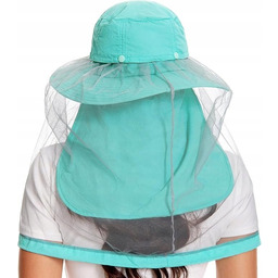 KAPELUSZ PRZECIWSŁONECZNY Z SIATKĄ MOSKITIERĄ CZAPKA OCHRONNA -